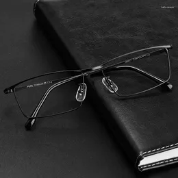 Sunglasses Frames Pure Titanium Glasses Frame For Men Eyewear Prescription Eyeglasses With Recipe Vacuum IP Electronical Plating Male Specs