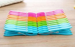 24PcsSet Travel Laundry Clothes Pins Hanging Pegs Clips Plastic Hangers Racks Clothespins Kitchen Bathroom Home Supplies6141654
