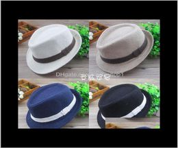 Fit Age 26T Children Fedora Hat 4Colors Kids Fashion Hats Baby Formal Caps Boys Accessories 0Huuo Wardq5871513