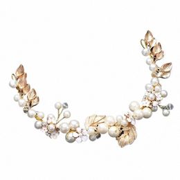 fi Women Pearl Crystal Tiara Boho Bridal Hairbands Jewelry Accories Hot Sell For Wedding Photo Party Gift Hair Ornaments I70I#