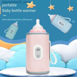 Bottle Warmers Sterilizers# Universal portable digital display for baby bottle insulation cap constant temperature baby bottle cap heating and adjustment Q240416