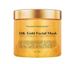 Grystal Collagen Gold Woman039s Facial Face Mask 24K Gold Collagen Peel Off Facial Mask Face Skin Moisturizing Firming6802954