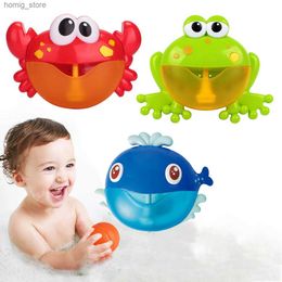 Crab Bubble Soap Machine Baby Bath Electric With Music Toys Kids Frog Machine Automatic Bubble Funny Frog Bath Pool Swimming Toy Y240504