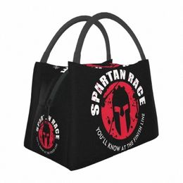 custom Spartan Race Sparta Spirit Lunch Bags Women Cooler Thermal Insulated Lunch Boxes for Work Pinic or Travel t8b7#