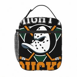 mighty Hockey Ducks Mighty Of Anaheim Lunch Tote Lunchbox Lunch Box Bag Lunch Thermal Bag 20xr#
