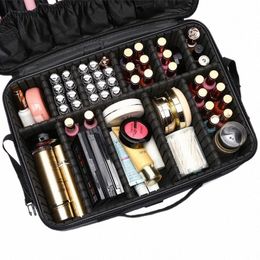 upgrade Makeup Bag Portable Large Capacity Travel Profial Makeup Artist With Makeup Bag Multi-Functial Storage Bag A3327 u66p#