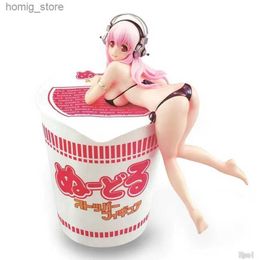 Action Toy Figures 13cm Supe Sonico Anime Figure Nitro Cartoon Figurines Two-dimensional Sexy Girl PVC Action Figure Noodle Stopper Japanese Dolls Y240415