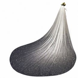 bling Bling Bridal Veils Sparkly White Champagne Lg Cathedral Gliters Wedding Veil With Comb 1 Tier velo de novia 350cm o3YA#