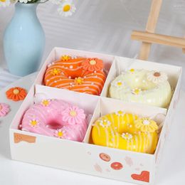 Decorative Flowers Artificial Doughnut Cake Bread Simulation Food Model Home Decoration Kids Kitchen Toy Pography Props Tea Table Decor