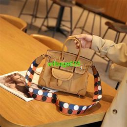 Cargo Totes Bk Cloth Handbag 2024 New Genuine Leather Womens Bag with Canvas Fashion Platinum Bag Insert Bag Weaving Shoulder Strap Handheld S have logo HBSF0T