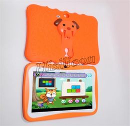 20pcs New Kids Tablet PC 7 inch Quad Core children tablet Android 44 Allwinner A33 Google Player WiFi big Speaker protective Case2515206