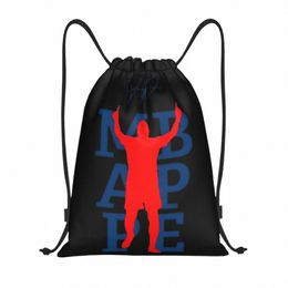 km Football Drawstring Backpack Sports Gym Bag for Women Men Mbappes Soccer Training Sackpack T0l0#