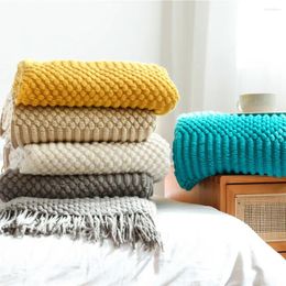 Blankets Home Decor Nordic Sofa Blanket El Bed Tail Towel Flag Tassel Shawl Cloth Cover Throw