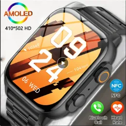 Watches 2023 HK95 Ultra Smartwatch Men Women NFC AMOLED Screen Smart Watch Bluetooth Call Blood Oxygen Heart Rate Sport Waterproof Watch