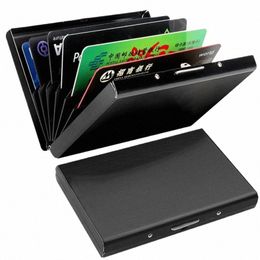 1pc Card Holder Men RFID Blocking Aluminium Metal Slim Wallet Mey Bag Anti-scan Credit Card Holder Thin Case Small Male Wallet k07f#