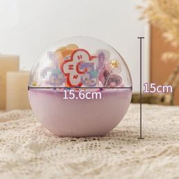 Disposable Cups Straws 5pcs High Quality Mother's Day Mousse Crystal Ball Clear Cake Large Packaging Box Round Tiramisu Dessert With LIds