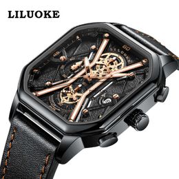 A Replacement LILUOKE Men's Watch, High-end Luminous Waterproof Cross-border Watch, Men's Wholesale, Non Mechanical Men's Watch