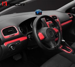 wholesale Automobiles Carbon Fibre Central Control Dashboard Panel Sticker Decal Car Styling For VW Golf 6 MK6 GTI Accessories6392316