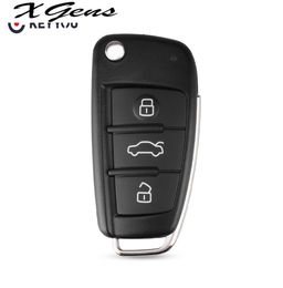 3 Button Folding Flip Remote Key Shell Case Fob For Audi A6L Q7 A2 A3 A4 A6 A6L A8 TT 2008 2009 2010 2011 Fob Case7012307