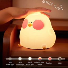 Lamps Shades Color LED night light touch sensor cartoon night light childrens holiday Christmas birthday gift USB rechargeable bedside light Q240416