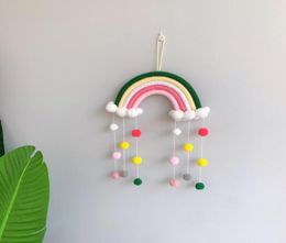 Woven Cloud Rainbow Hanging Decoration INS Nordic Style Home Wall Decor Children Room Pendant YL5016161903