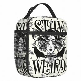 stay Weird Insulated Lunch Bag for Women Leakproof Halen Witch Cooler Thermal Lunch Tote Beach Cam Travel e4Vk#