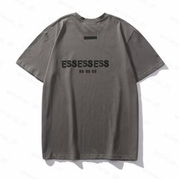 T-shirt Essentialsshirt Mens T Shirts Thick Cotton Version Summer Women Designers Tshirt Fashion Tops Man Casual Letter Polos Clothing Clothes Tees 2024 ZX39