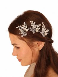 trendy Wedding Hair Accories Women Bride Bridesmaid Hair Pins for Bridal Headpiece Handmade Trendy Party Tiara Headdr 56or#