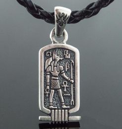 Pendant Necklace Vintage Ancient Egyptian Mythology Anubis Hieroglyph Punk Men039s 316L Stainless Steel Party Jewelry Gift2871208