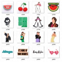 Singer Harry Styles Characters Clog Shoe Charm Wholesale Mixed Bag Charms for Backpack Lady Stickers