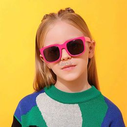 Sunglasses Square Frame Kids Sunglasses Vintage UV 400 Outdoor Foldable Sunglasses Shades for Toddler Boys and Girls 240416