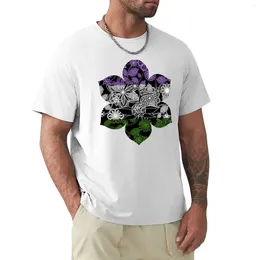 Men's Polos Flight Over Flowers Of Fantasy - Genderqueer Pride Flag T-Shirt Sports Fans Blanks Tees T Shirts