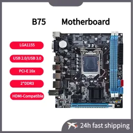 Motherboards B75 Gaming Motherboard PCIE 16x DDR3 Memory 16GB Desktop Computer Mainboard VGA HDMICompatible HD Port 6 Channel Sound Card