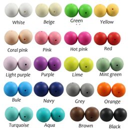 10MM 1000PCS Silicone Necklaces beads for teething necklace Kit DIY BPA Silicone Baby Teething loose beads Whole 2009302738