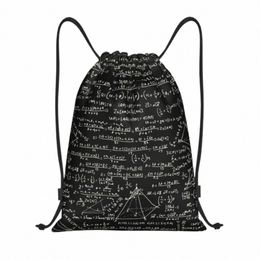 physics Math Equatis Drawstring Backpack Bags Lightweight Geek Mathematics Teacher Gym Sports Sackpack Sacks for Travelling a0vF#