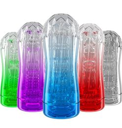 Massage Male Masturbator Cup Soft Pussy Sex Toys Transpare Pneumatic Suction Cup Man039s Glans Massage Trainer Adult Products T9537587