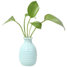 Vases Plant Hydroponic Ceramic Vase Simple Style Table For Garden Enthusiast Lover Gift
