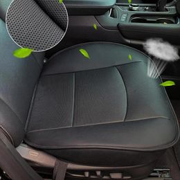 Car Seat Covers Black PU Leather Front Cover Cushion Auto Driver Side Breathable Bottom Protector Mat Universal