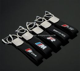 3D Car Keychain M Performance S line For BMW M3 M5 E36 E39 F10 F30 For BENZ AMG A4 A6 A8 Q3 Q7 Metal Key Ring Auto Key Chain1877558