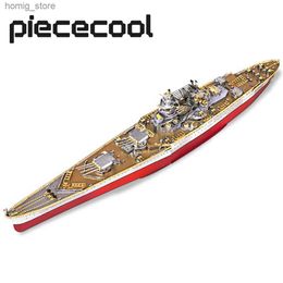 3D Puzzles Piececool 3D Metal Puzzle Richelieu Battleship Model Kits Ship DIY Toy for Adult Teens Birthday Gift Y240415