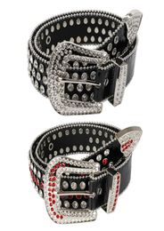 New Trend Bling Blin Rhintone Belt Men Women Wtern Cowboy Studded Dna Diamond Belt For Jeans Cinturon De Strass9229136