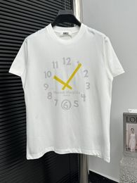 24ss Luxury Designer Martin Margiela MM6 Clock printed Streetwear Sweatshirt Men Women Outdoor Fashion T-shirts