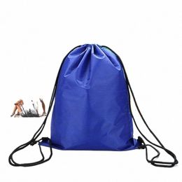 outdoor Drawstring Gym Bag Women Men String Bags Swimming Pool Clothes Shoes Storage Waterproof Packaging Pocket Unisex Fitn u5xc#