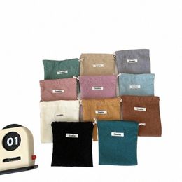 1pcs Soft Corduroy Drawstring Storage Bag Gift Candy Jewellery Small Organiser Cosmetic Coins Keys Fr Print Bags Pouches G0Dt#