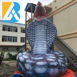 Customized Advertising Event Giant Inflatable Cobras Snake for Street Decoration