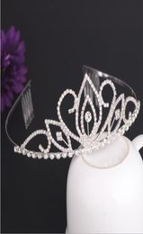 Headpieces high quality Luxury Crystal Rhinestone Bridal Wedding Tiaras and Crowns Hair Accessories Ornaments silver plated5810909