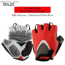Cycling Gloves Giyo GEL Thickened Silicone Gloves Non-slip Shock Breathab Summer Men Women Fingerss Mitten For Cycling/Gym/Tactical/Sports L48