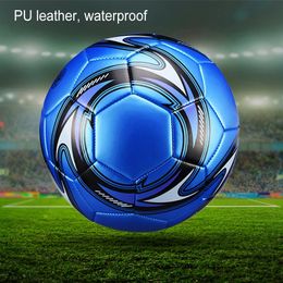 PU Leather Machine-stitched Football Ball Children School Match Soccer Balls Waterproof Size 5 Outdoor Sports Football 240416