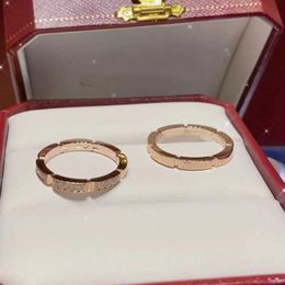 Card ring Precision Edition Kajia Series Cheetah Ring Rose Gold Diamond Couple Ring Wedding RingPYTL