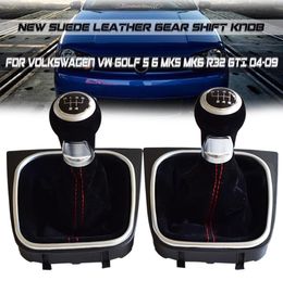 Car Styling Suede Leather 5/6 Speed Gear Shift Knob Gaiter Boot For VW Golf 5 6 MK5 MK6 R32 GTI 04-098300142